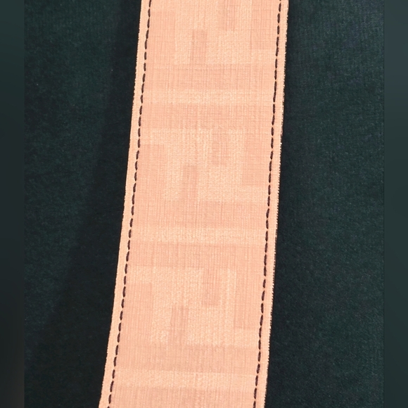 Fendi Vintage Leather Reversible Belt Dark Navy Blue/ Black & White Size 48 - Picture 8 of 9